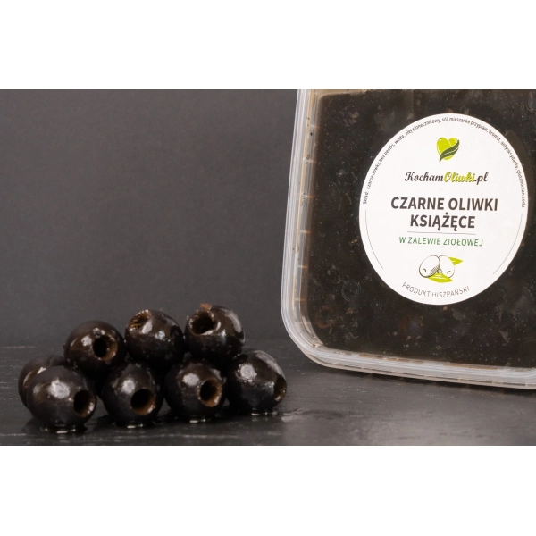Czarne oliwki Książęce w zalewie ziołowej 250g
